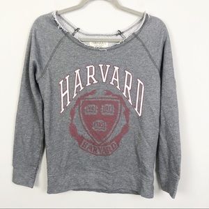 T-UNIVERSITY | Harvard Wide Neck Sweatshirt Sz XS